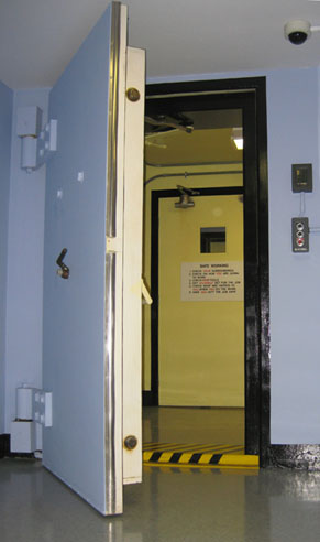 Bunker data center door